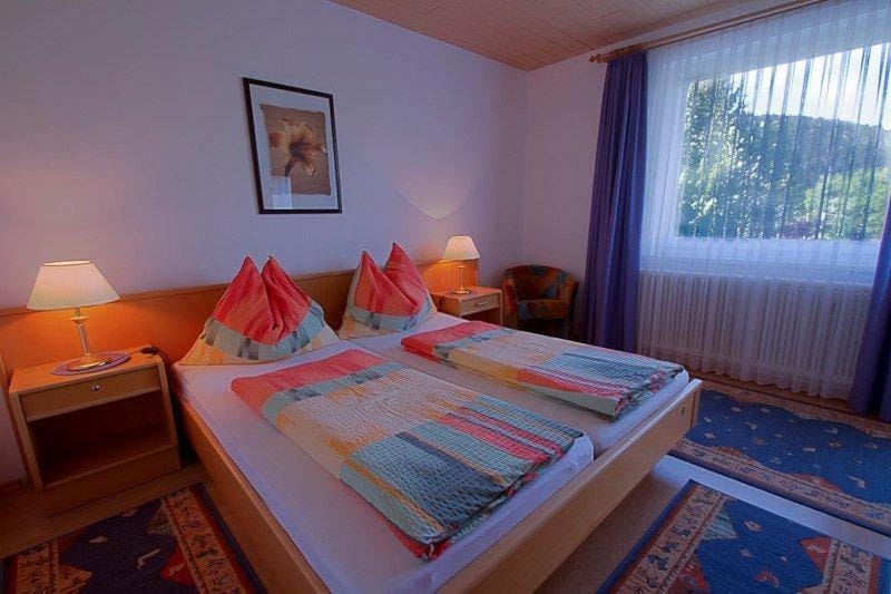 Bedroom, Pool view