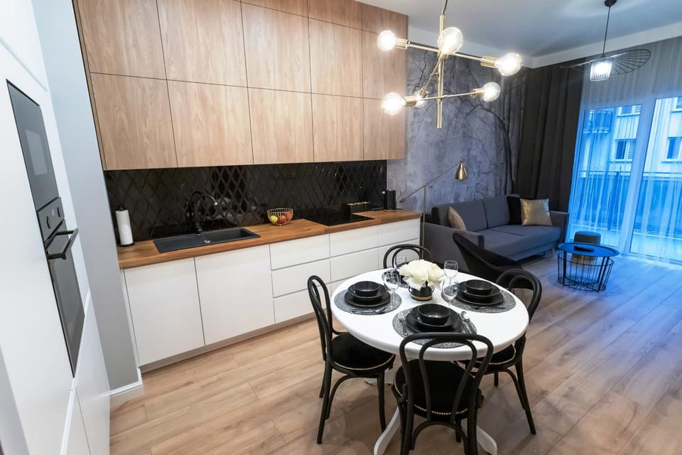 Kitchen or kitchenette, Living room, Dining area