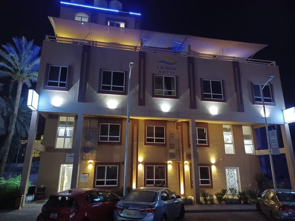 Property building, Night, Parking