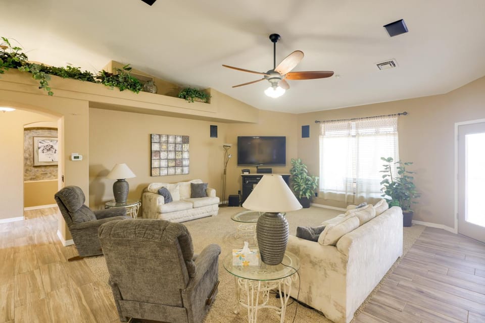 Patio + Lake Havasu View: Scenic Gated Retreat! House in Lake Havasu City