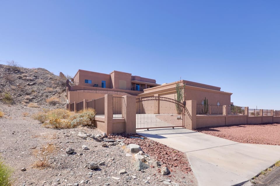 Patio + Lake Havasu View: Scenic Gated Retreat! House in Lake Havasu City
