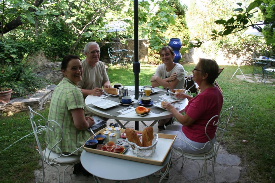 People, Balcony/Terrace, Continental breakfast, group of guests