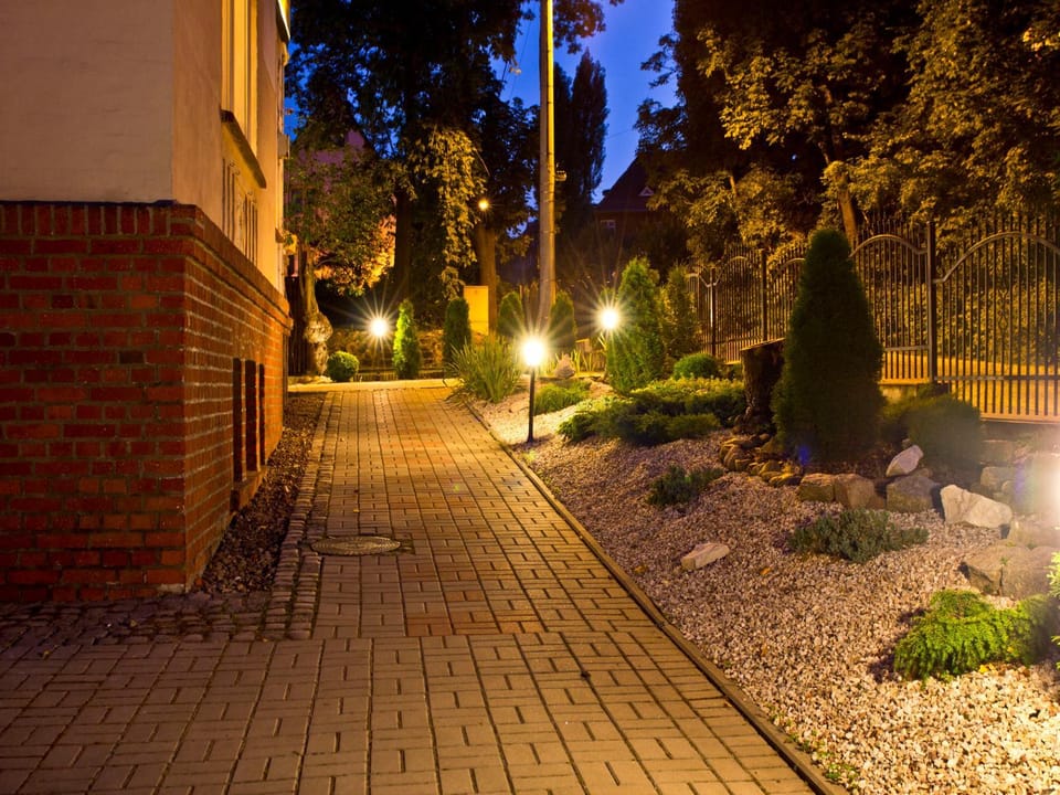 Patio, Garden, Sunset