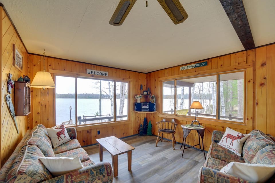 Lakefront Cabin w/ Private Dock & Beach! Cabin in Wisconsin