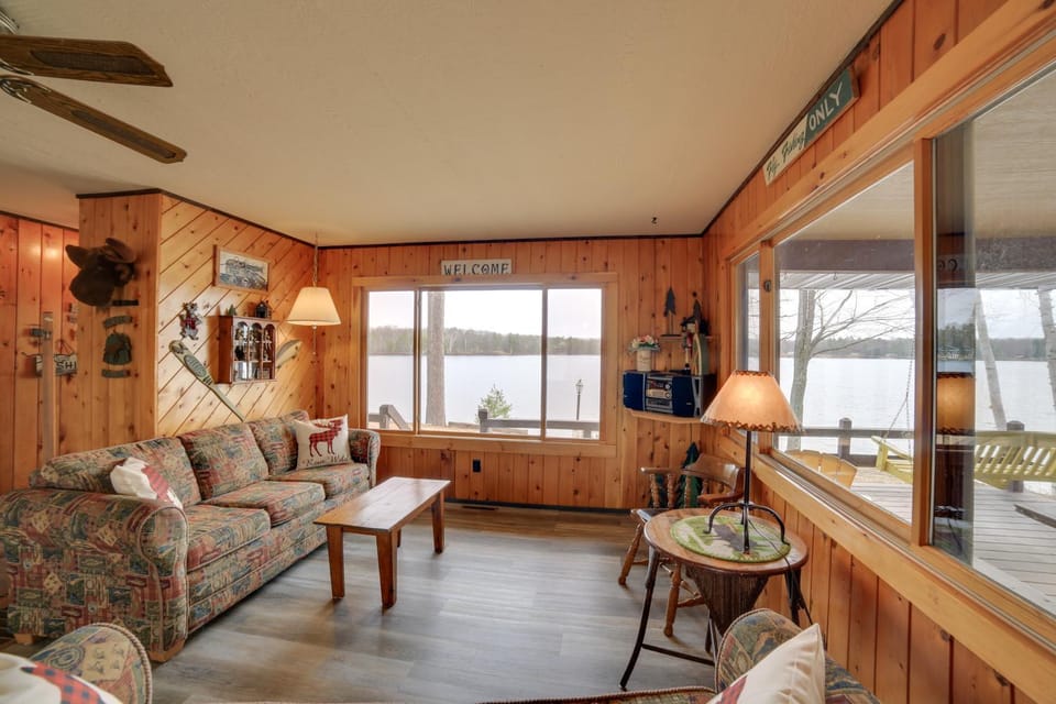 Lakefront Cabin w/ Private Dock & Beach! Cabin in Wisconsin