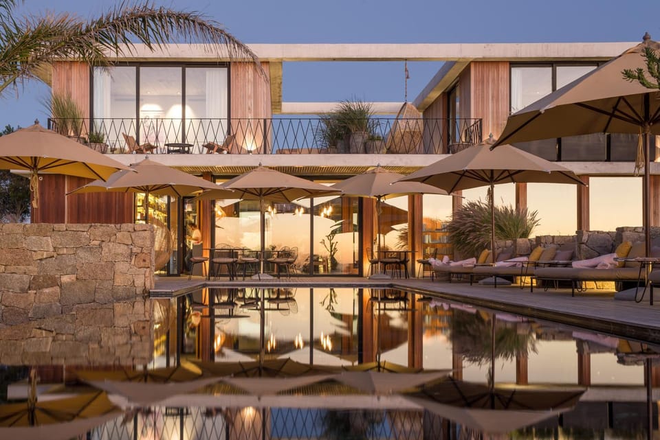 Property building, Night, Swimming pool