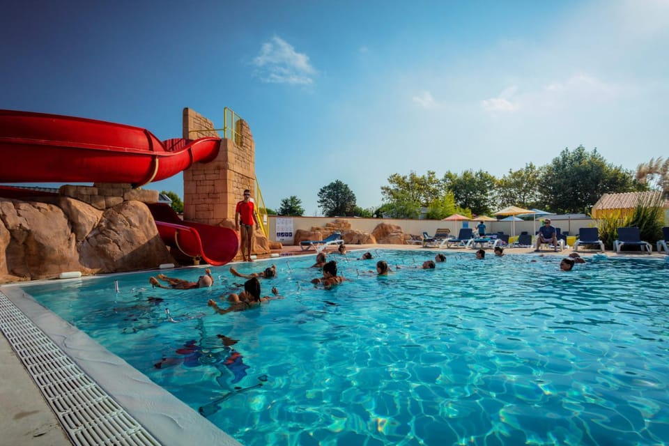 People, Aqua park, Swimming pool, children