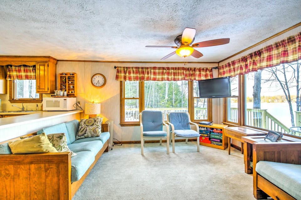 Scenic Lyman Home on Swan Pond w/ Wraparound Deck! House in Waterboro