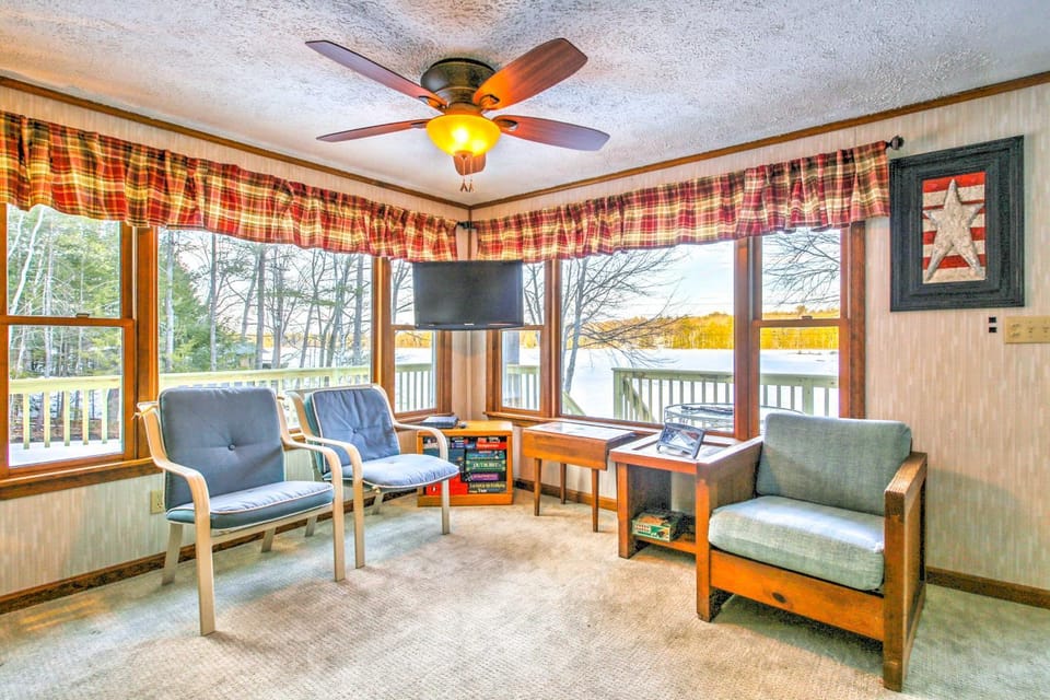 Scenic Lyman Home on Swan Pond w/ Wraparound Deck! House in Waterboro