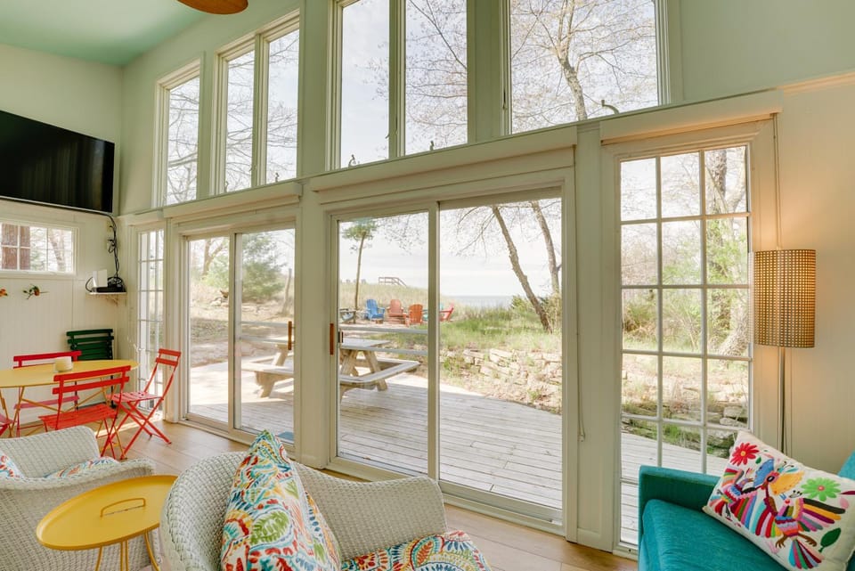Beachfront Lake Michigan Cottage: Fire Pit & Deck House in Wisconsin