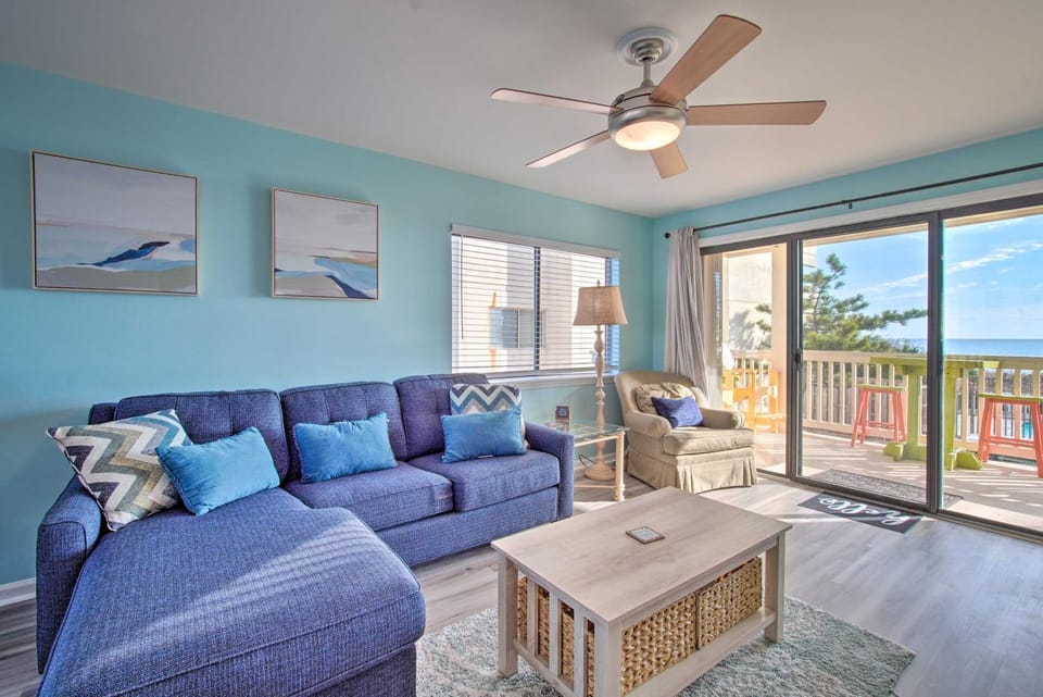 Walk to Shore! Ocean-View Condo in Carolina Beach House in Carolina Beach