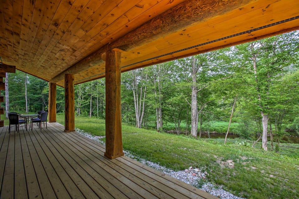 Custom Log Cabin w/ Deck & 45 Acres By Pine River! Cabin in Michigan
