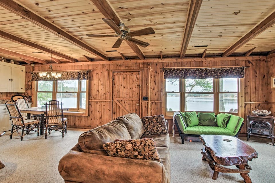Baldwin Cabin w/ Private Beach on Little Lake! Cabin in Michigan