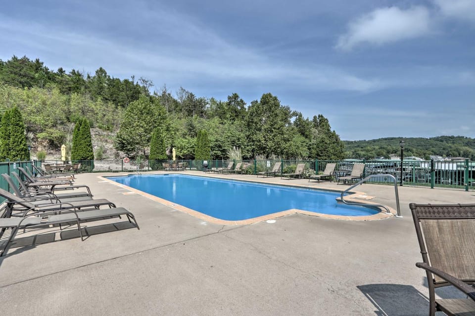 Balcony & Seasonal Pool: Lakefront Ozark Condo House in Ozark Mountains