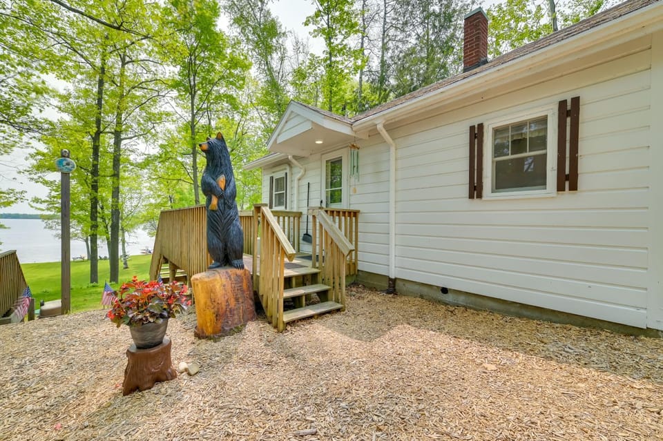Near Snowmobiling! Carp Lake Cottage w/ Fire Pit House in Carp Lake