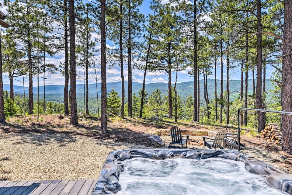 Custom Angel Fire Home: Views, Hot Tub & Fire Pit! House in Angel Fire