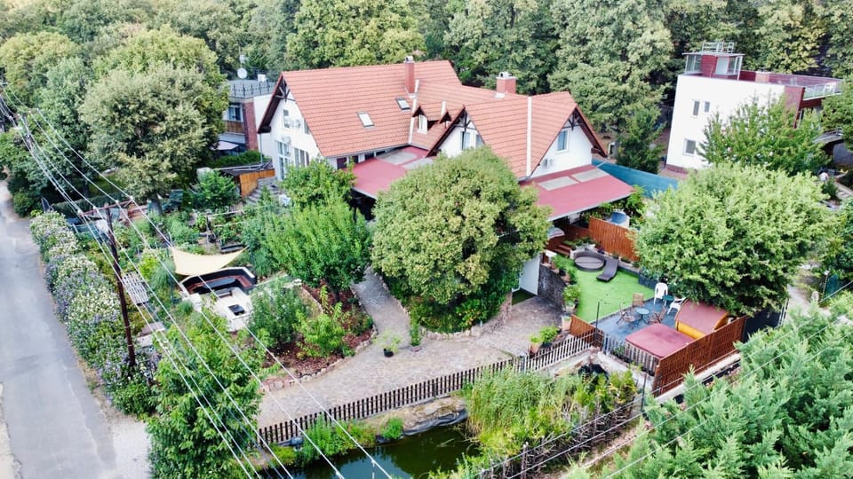 Property building, Neighbourhood, Natural landscape, Bird's eye view, Garden, Street view