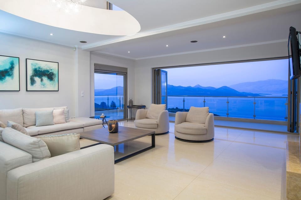Living room, Seating area, Sea view