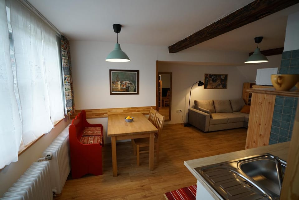 Kitchen or kitchenette, Living room, Dining area