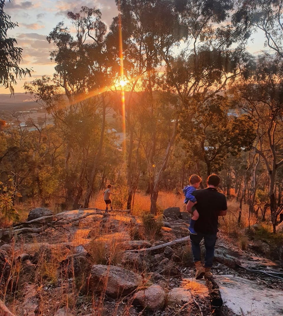 Nearby landmark, Natural landscape, Mountain view, Sunset
