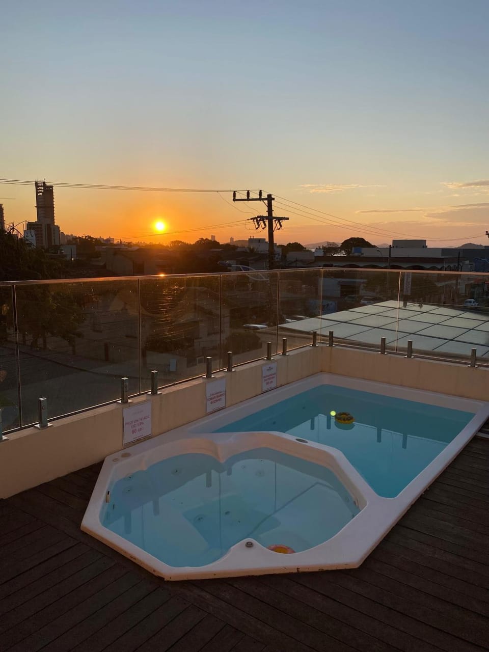 Pool view, Sunset