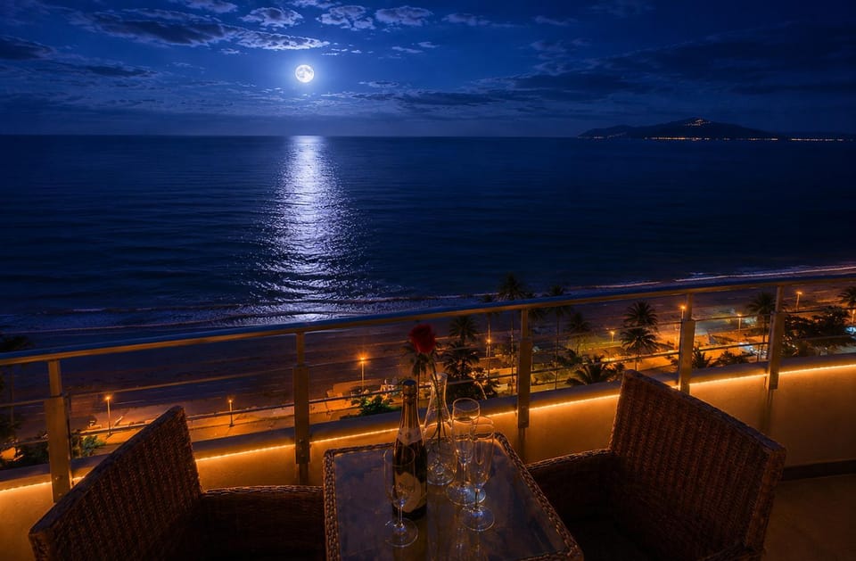 Night, Natural landscape, View (from property/room), Balcony/Terrace, Sea view
