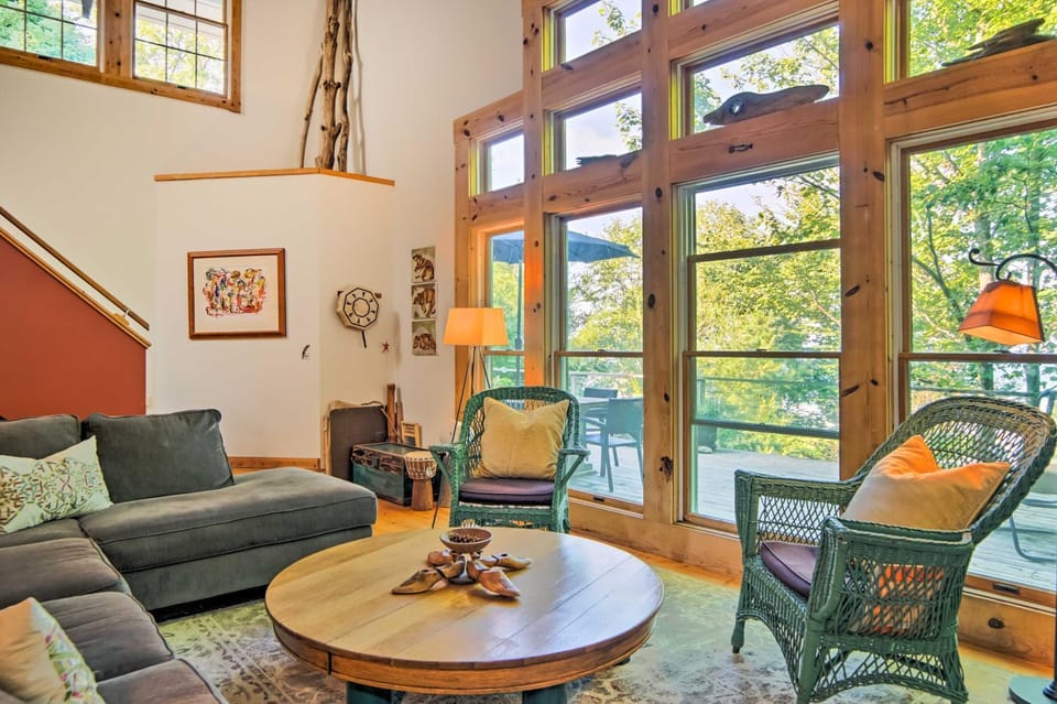 Forested Pentwater Vacation Rental - Walk to Beach House in Michigan