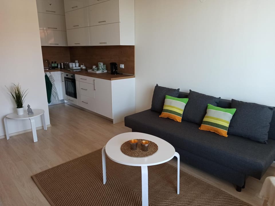 Kitchen or kitchenette, Living room, Seating area