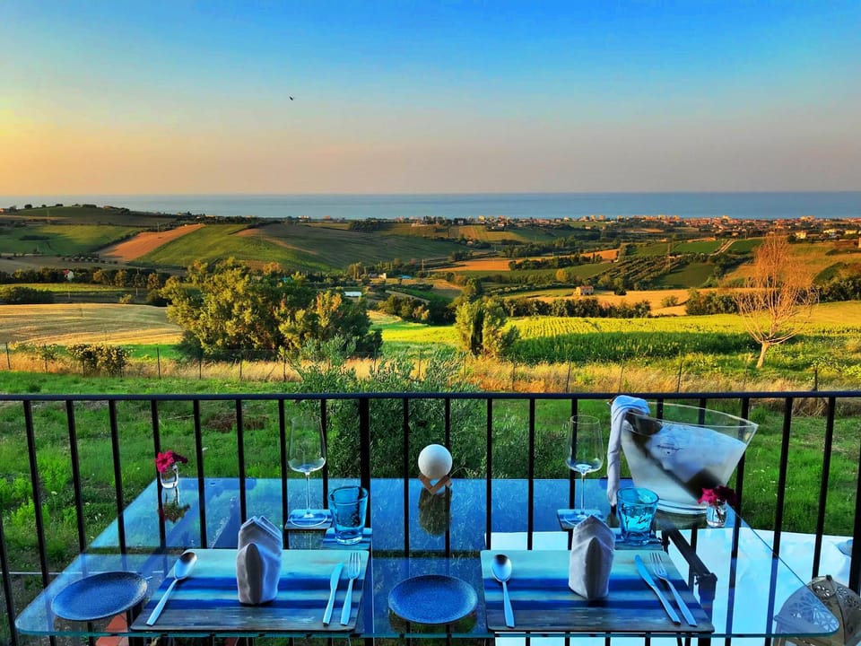 Balcony/Terrace, Sea view, Dinner, Sunset