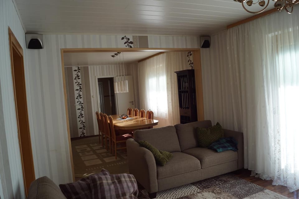 Living room, Seating area, Dining area
