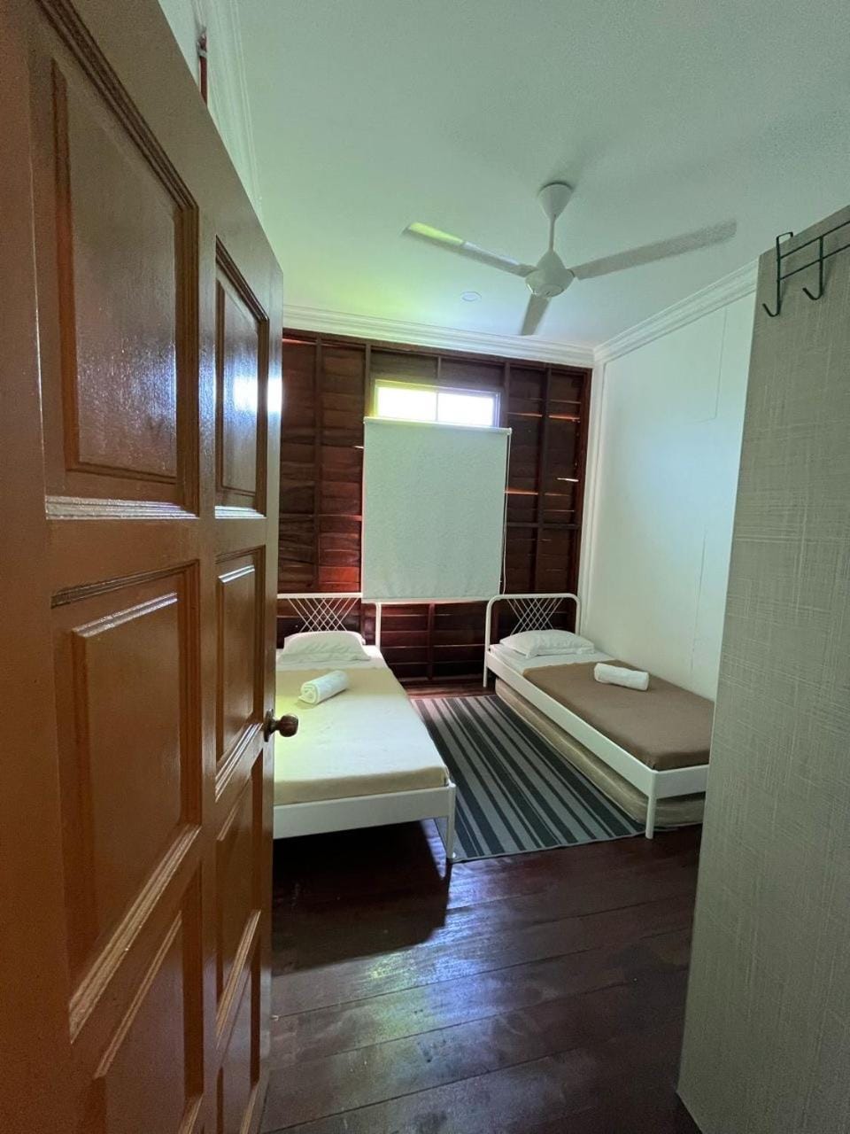 Bed, Photo of the whole room, Bedroom, towels, wardrobe, air conditioner