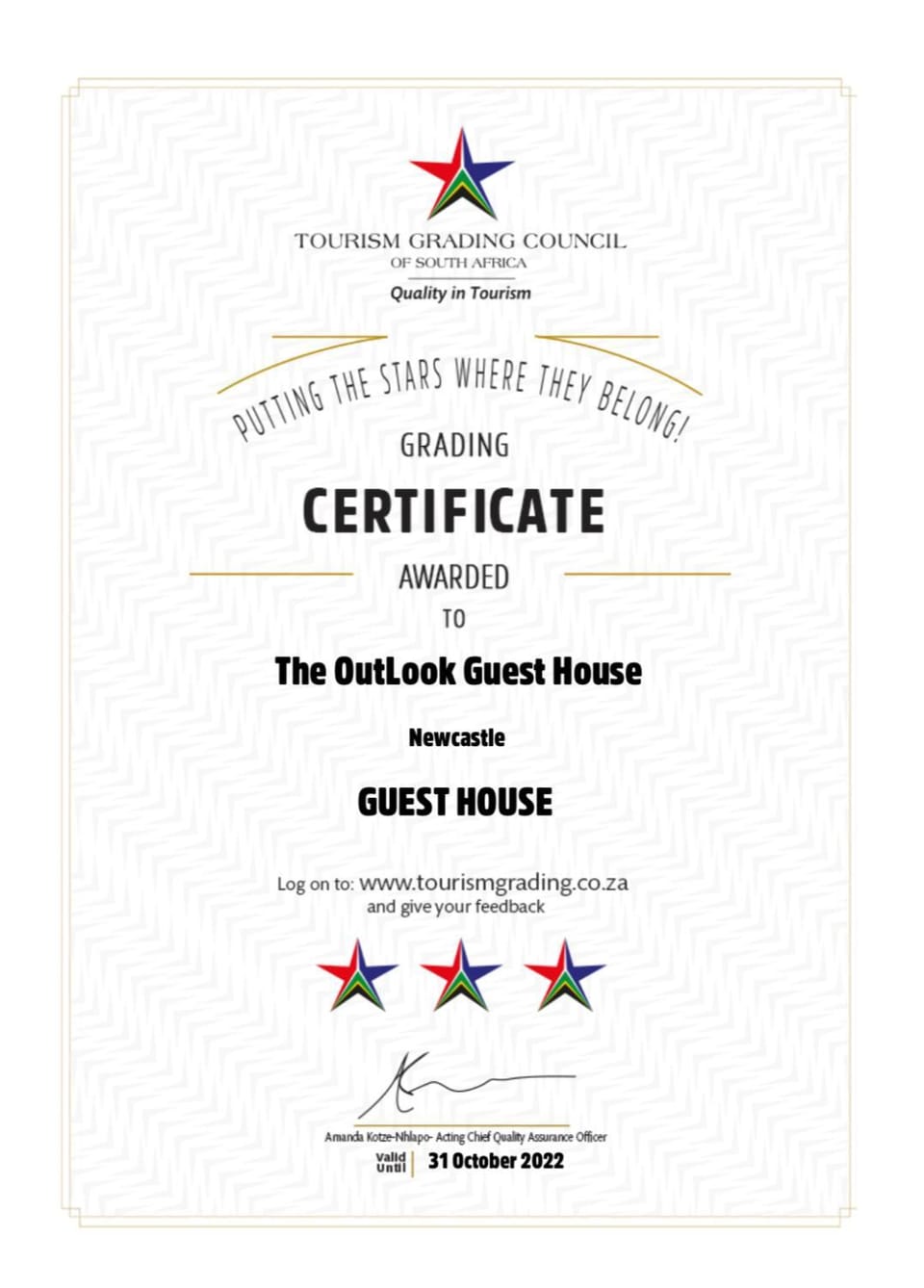 The OutLook Guest House Bed and Breakfast in KwaZulu-Natal