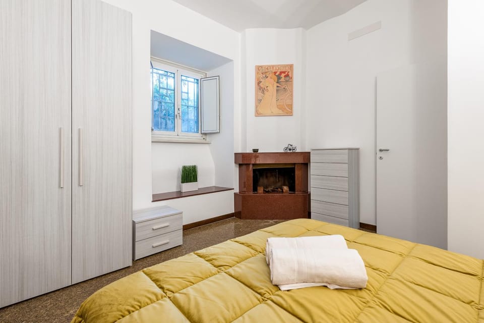 Bed, Photo of the whole room, Bedroom, towels, wardrobe