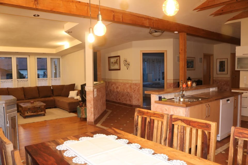 Living room, Seating area, Dining area