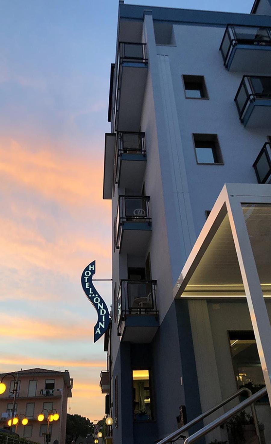 Property building, Property logo or sign, Sunset