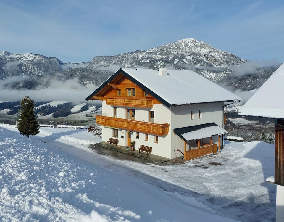 Property building, Day, Winter, Mountain view