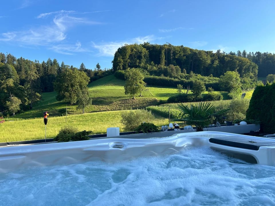 Natural landscape, Garden, Garden view, Mountain view, Pool view, Swimming pool