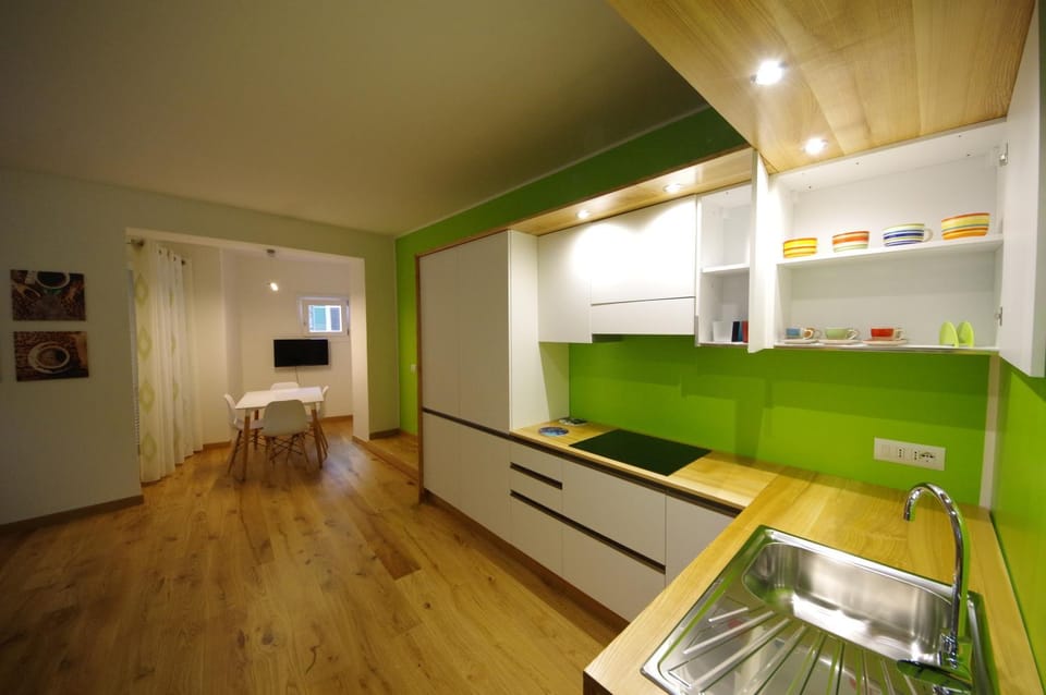 Kitchen or kitchenette, Living room, Dining area