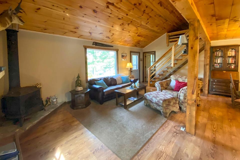 Burns Lake Cabin w/ Dock, Fire Pit, Rowboat & More Cabin in Wisconsin