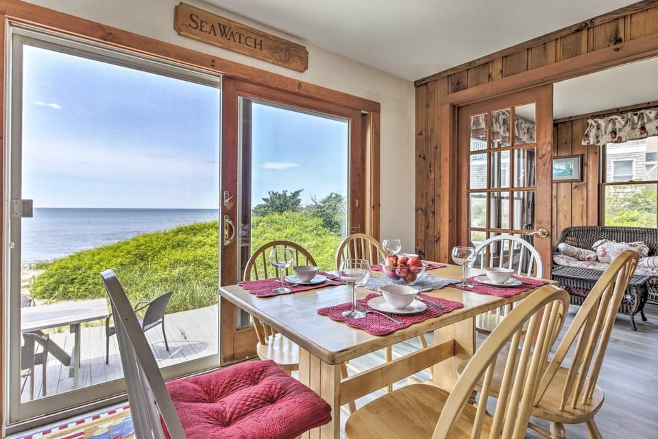 Oceanfront Gem with Sunroom and Fireplace in Cape Cod House in Dennis Port