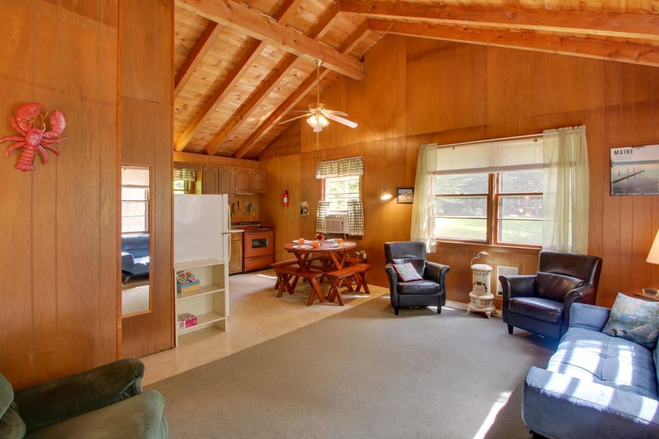'The Acres' Panther Pond Cabin w/ Beach & Dock! Cabin in Casco