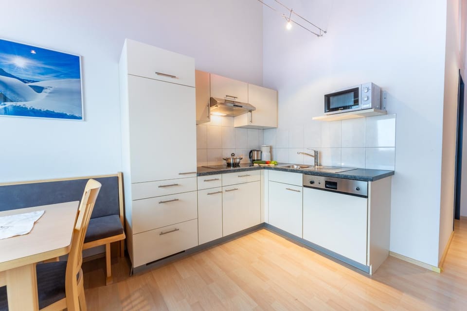 Kitchen or kitchenette, dishwasher, stove