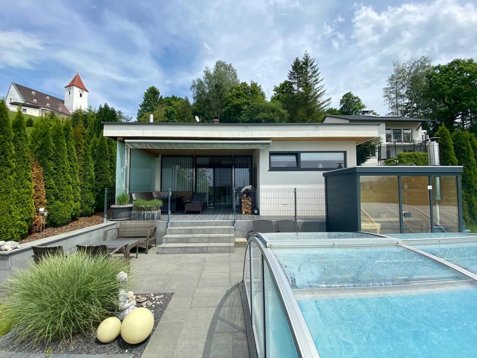 Property building, Sauna, Swimming pool, sunbed