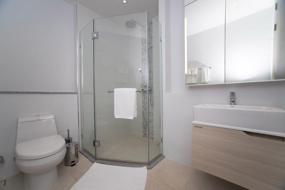 Shower, Toilet, Bathroom, bidet, towels