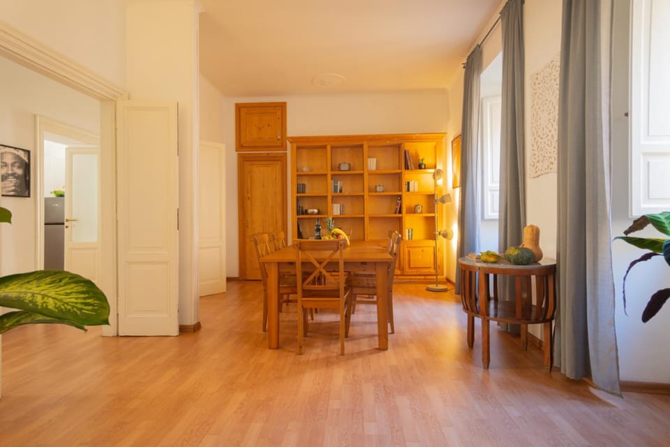 Library, Living room, Seating area, Dining area