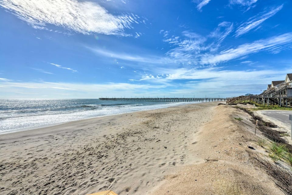 Airy Oceanfront Condo: Beach Views & Pool Access! House in North Topsail Beach