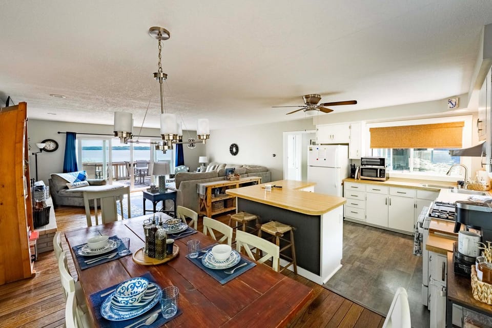 Waterfront Deck + Dock: Torch Lake Home! House in Torch Lake