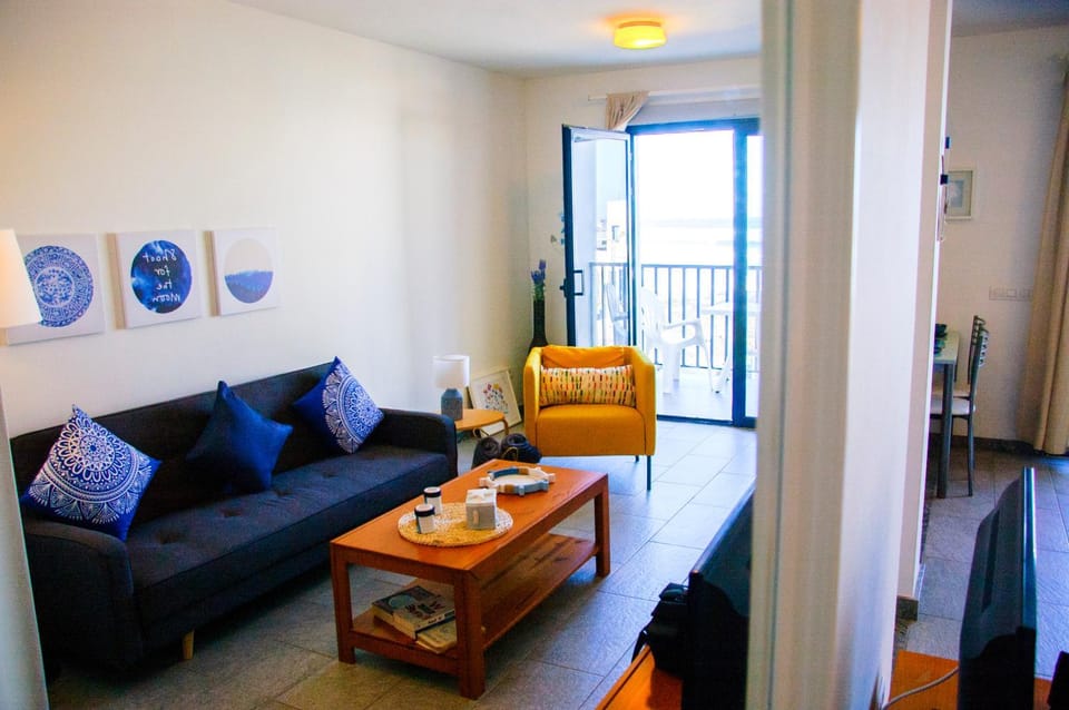 Living room, Seating area, Sea view