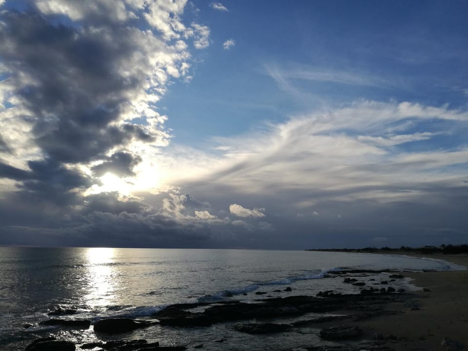 Natural landscape, Beach, Sunset