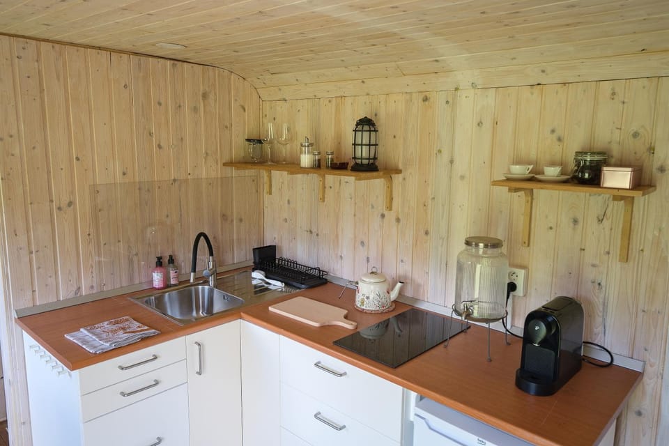Coffee/tea facilities, Kitchen or kitchenette, stove